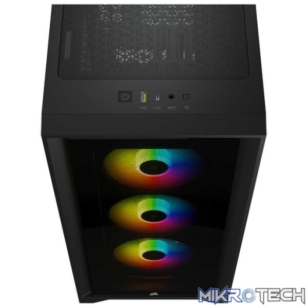 Corsair Carbide series 4000X RGB all black ATX Chassis with front+side dual Tempered glass side panel - Image 6